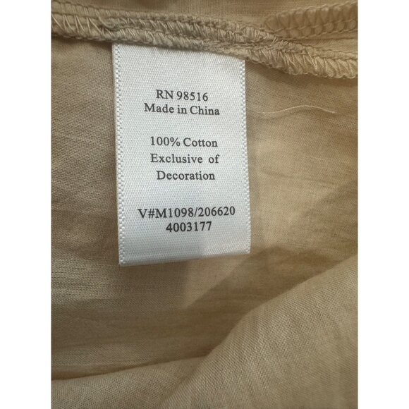 NWT Coldwater Creek Ivory Cottage Peasant Romantic Embroidered Lace Tunic Top L - Picture 7 of 11